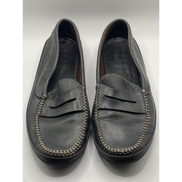 TOD\'S Men\'s Black Vibram Leather Slip-On Loafers SZ 9.5 main image 4